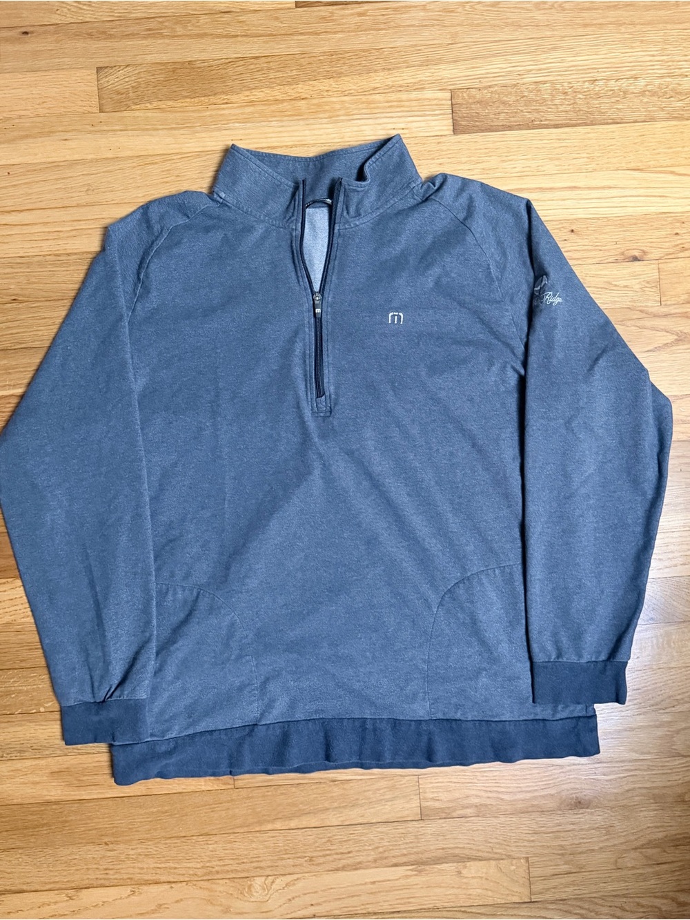 TravisMathew Quarter‑Zip Pullover – Men’s XXL Heather Blue Pumpkin Ridge Golf